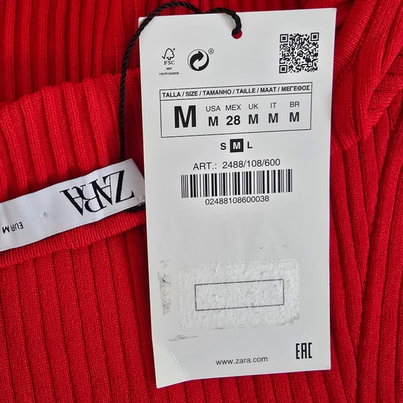 Zara Red Open Back Maxi Sweater Dress - Picture 4 of 11